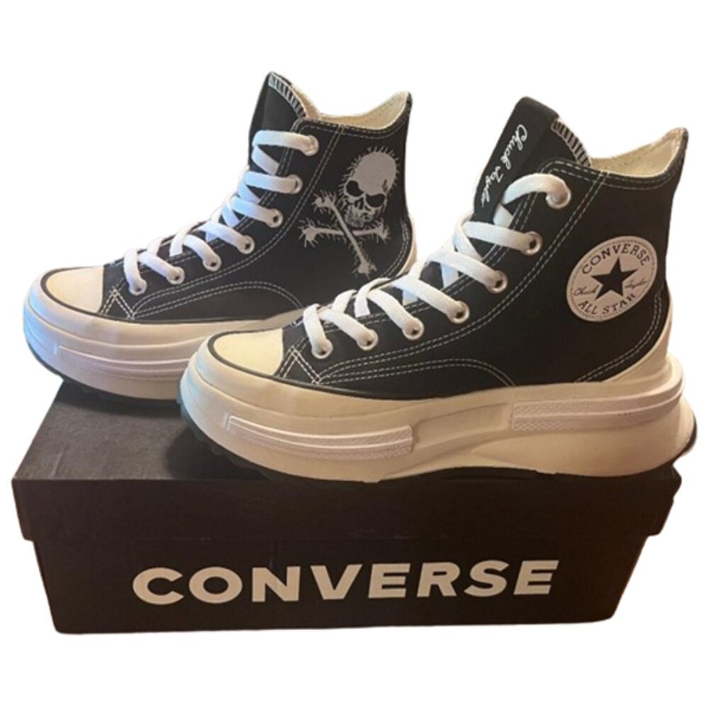 Converse Unisex Run Star Legacy CX Hi Top Skull Sneakers - Picture 2 of 8